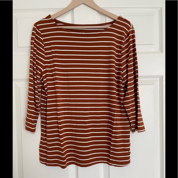 a new day Tops - Striped Jersey Tee 3/4 Sleeves